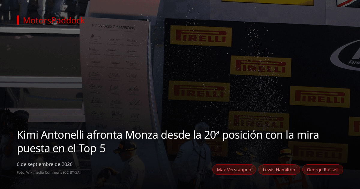 Kimi Antonelli afronta Monza desde la 20ª posición con la mira puesta en el Top 5