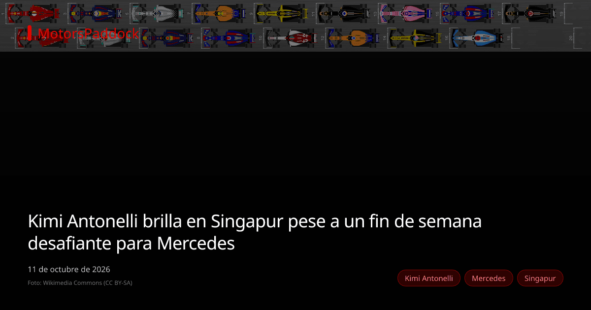 Kimi Antonelli brilla en Singapur pese a un fin de semana desafiante para Mercedes