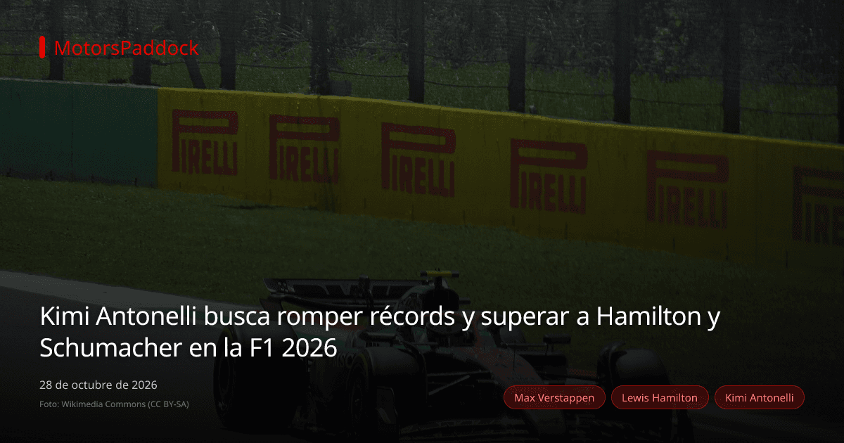Kimi Antonelli busca romper récords y superar a Hamilton y Schumacher en la F1 2026