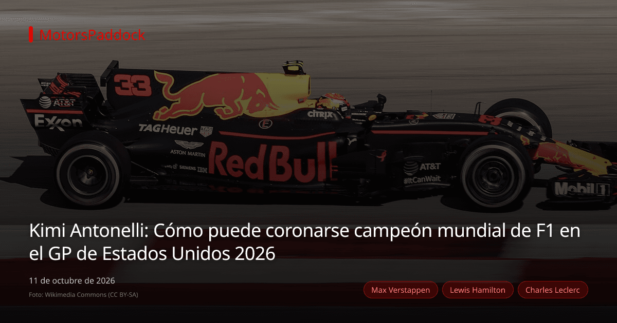 Kimi Antonelli: Cómo puede coronarse campeón mundial de F1 en el GP de Estados Unidos 2026