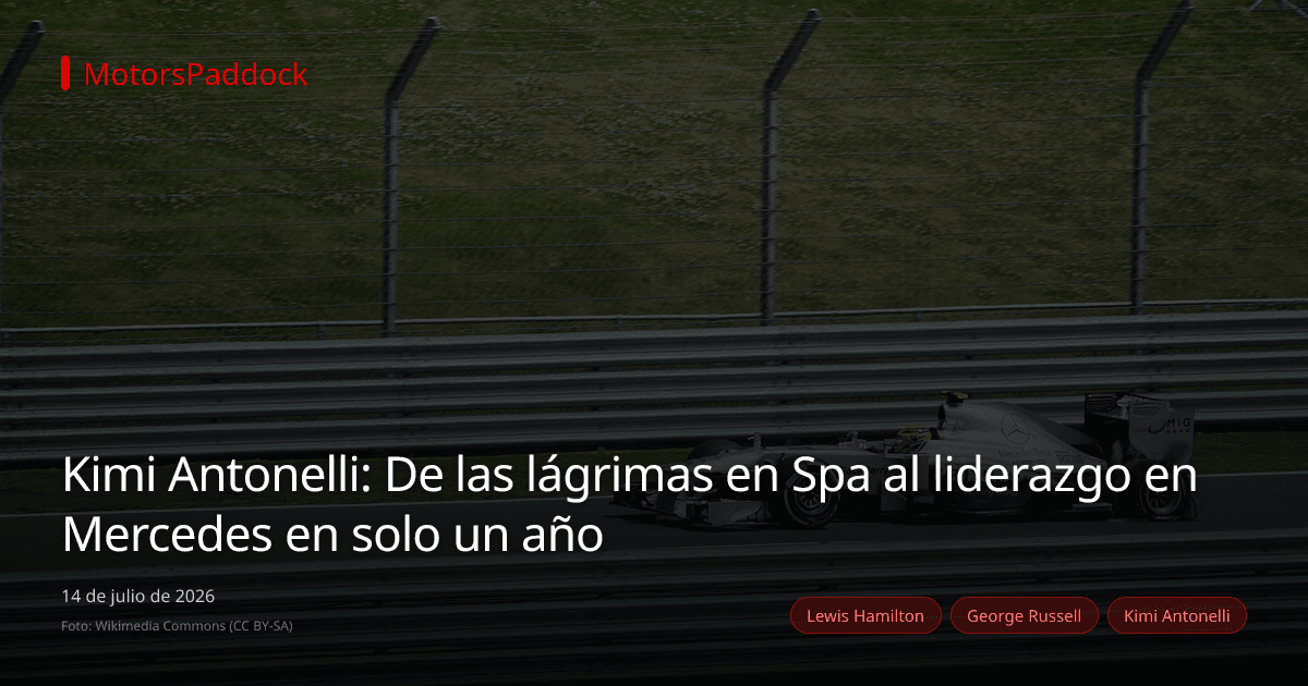 Kimi Antonelli: De las lágrimas en Spa al liderazgo en Mercedes en solo un año