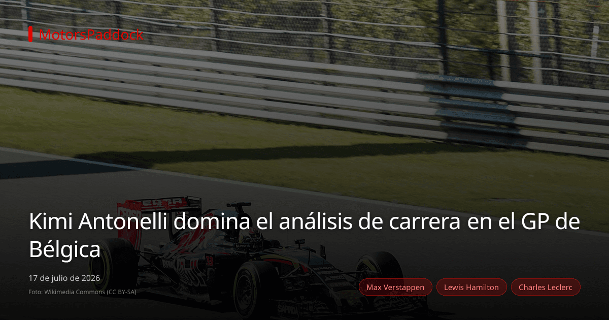 Kimi Antonelli domina el análisis de carrera en el GP de Bélgica