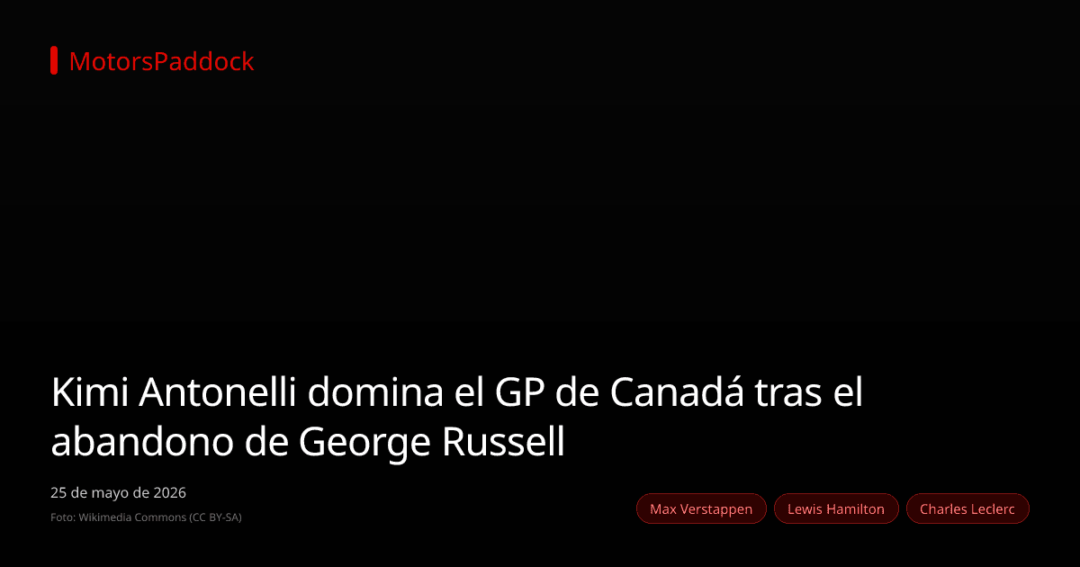 Kimi Antonelli domina el GP de Canadá tras el abandono de George Russell