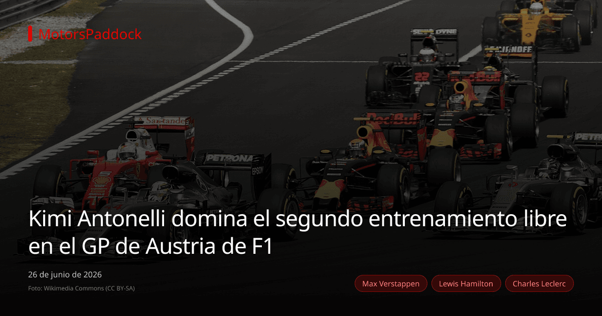 Kimi Antonelli domina el segundo entrenamiento libre en el GP de Austria de F1