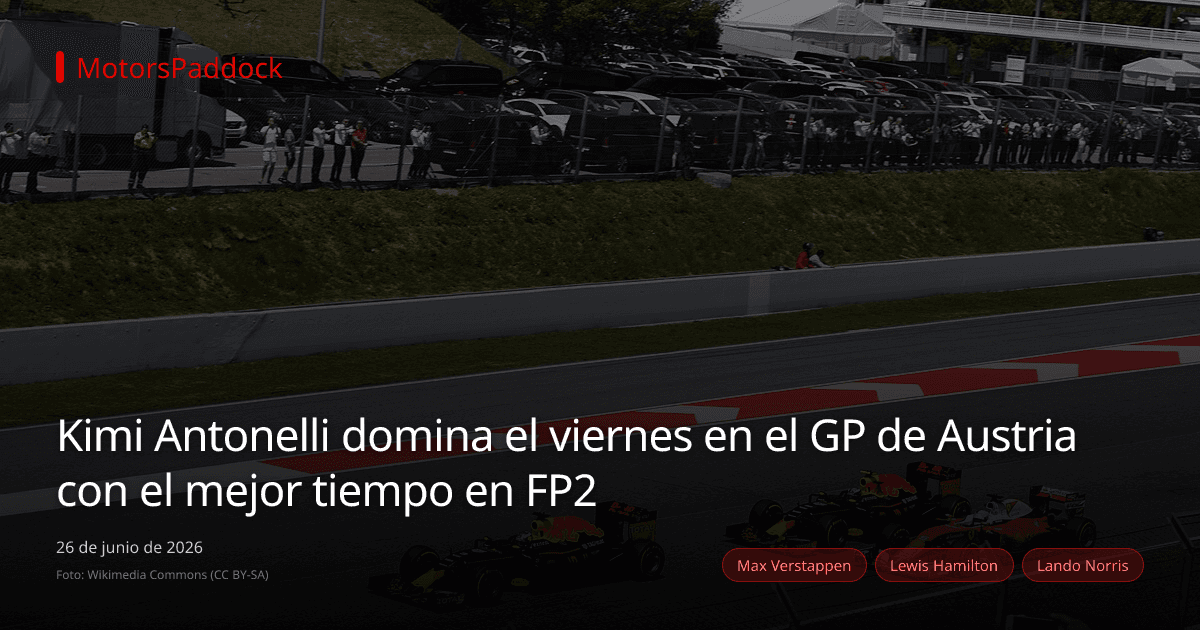 Kimi Antonelli domina el viernes en el GP de Austria con el mejor tiempo en FP2