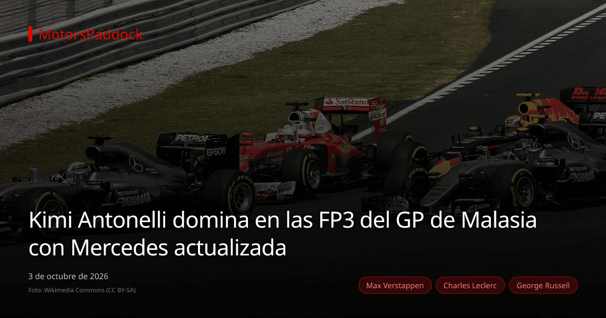 Kimi Antonelli domina en las FP3 del GP de Malasia con Mercedes actualizada