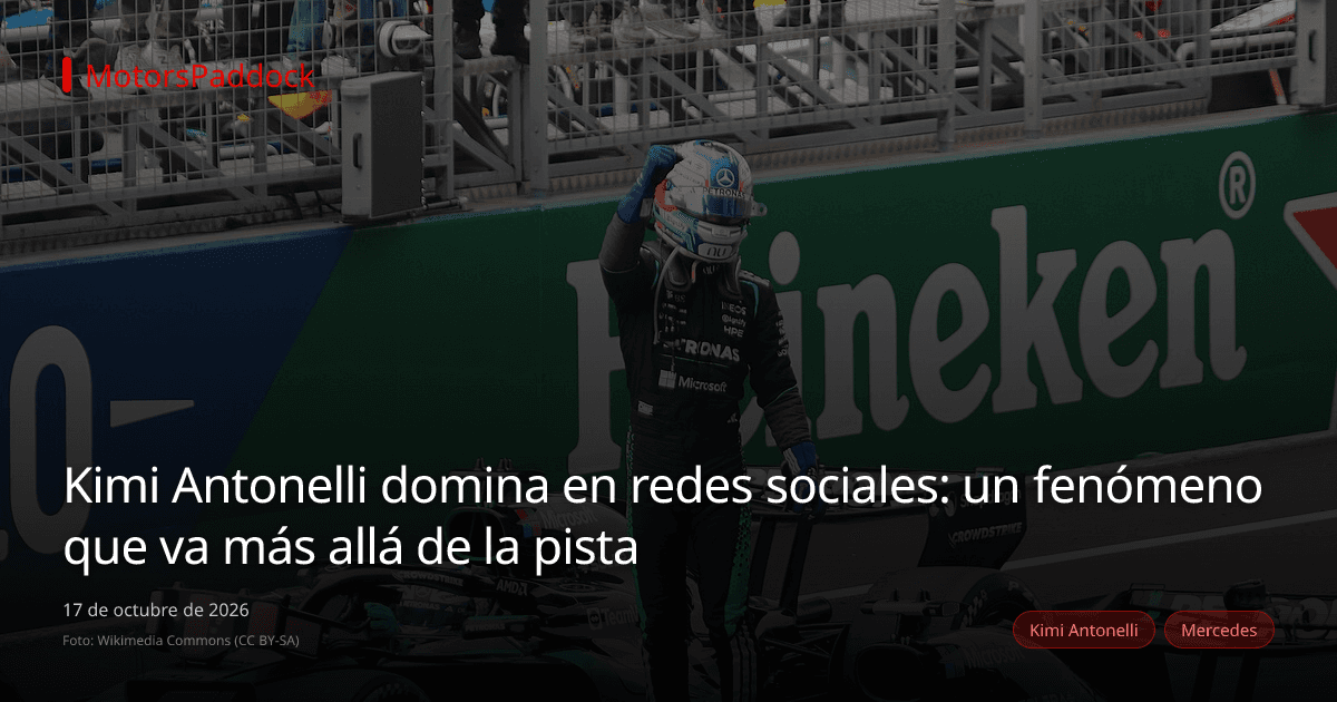 Kimi Antonelli domina en redes sociales: un fenómeno que va más allá de la pista