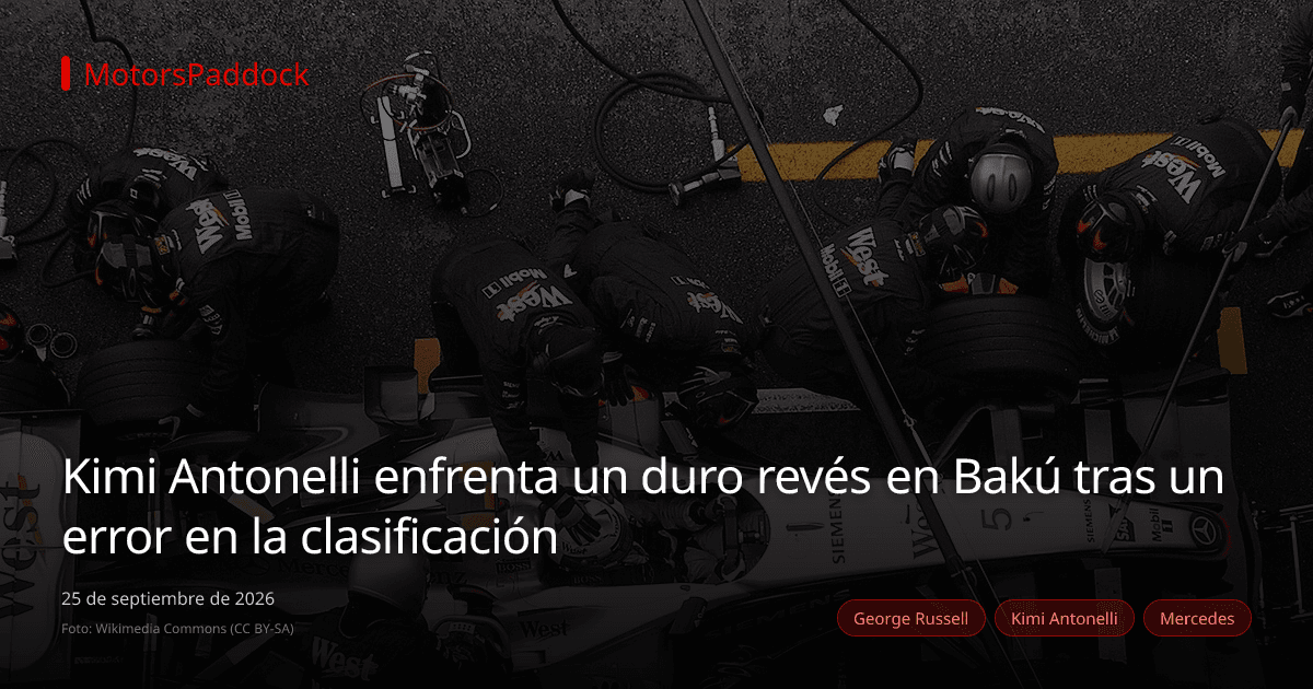 Kimi Antonelli enfrenta un duro revés en Bakú tras un error en la clasificación
