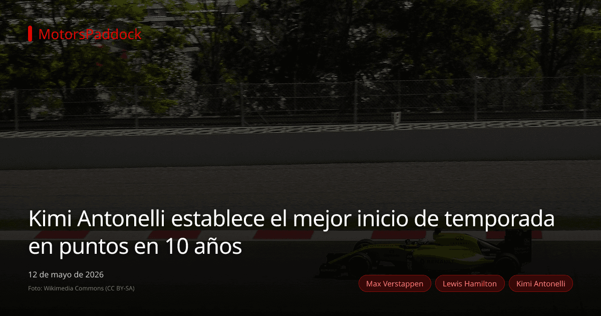 Kimi Antonelli establece el mejor inicio de temporada en puntos en 10 años
