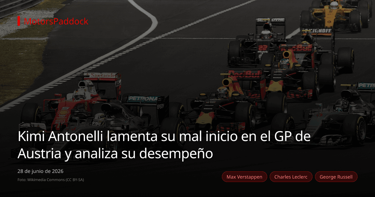 Kimi Antonelli lamenta su mal inicio en el GP de Austria y analiza su desempeño