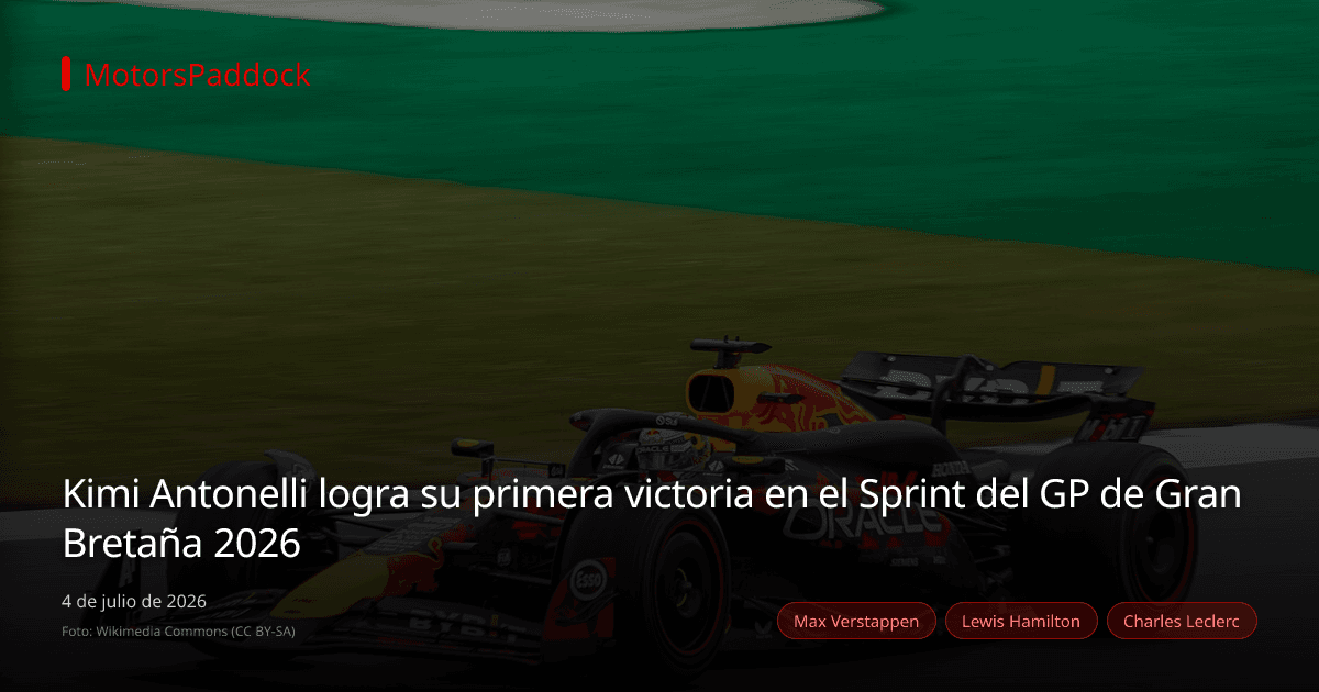 Kimi Antonelli logra su primera victoria en el Sprint del GP de Gran Bretaña 2026
