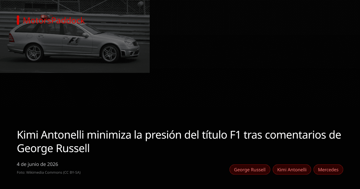 Kimi Antonelli minimiza la presión del título F1 tras comentarios de George Russell