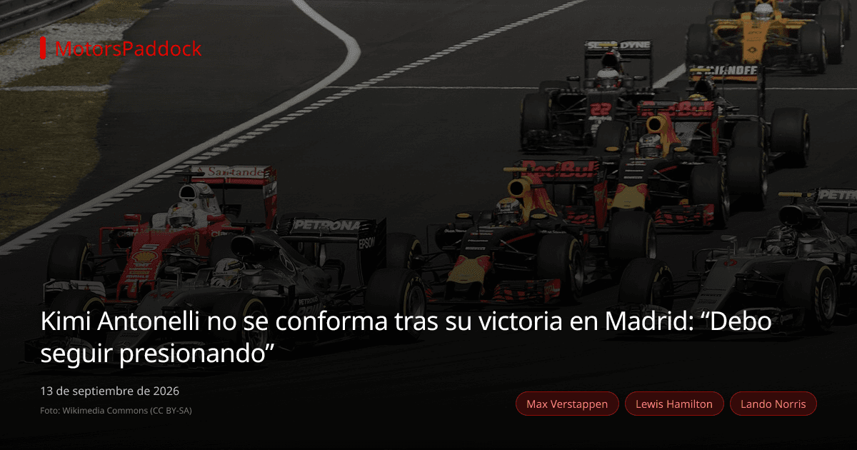 Kimi Antonelli no se conforma tras su victoria en Madrid: “Debo seguir presionando”