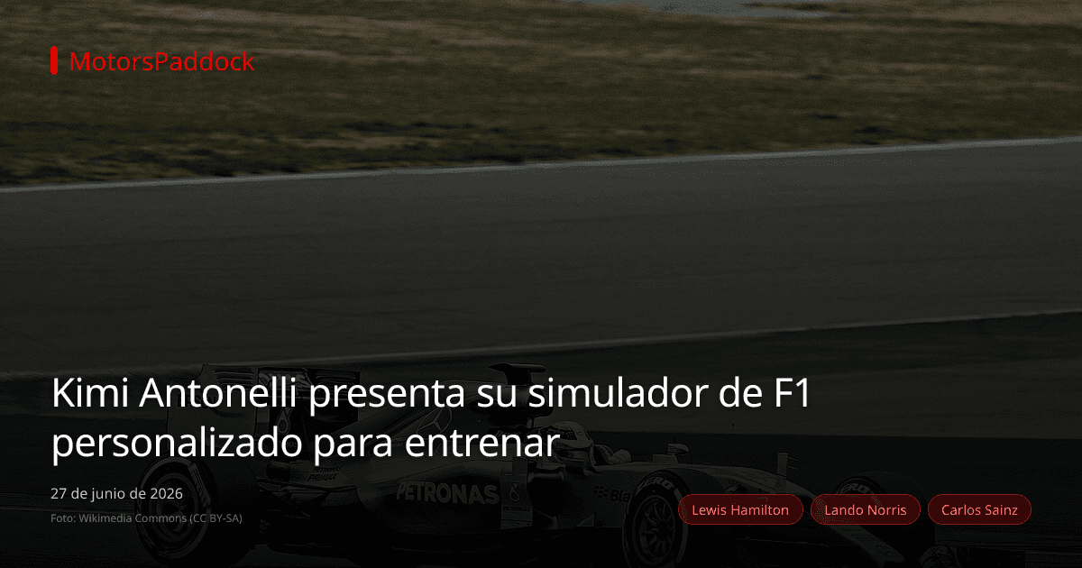 Kimi Antonelli presenta su simulador de F1 personalizado para entrenar