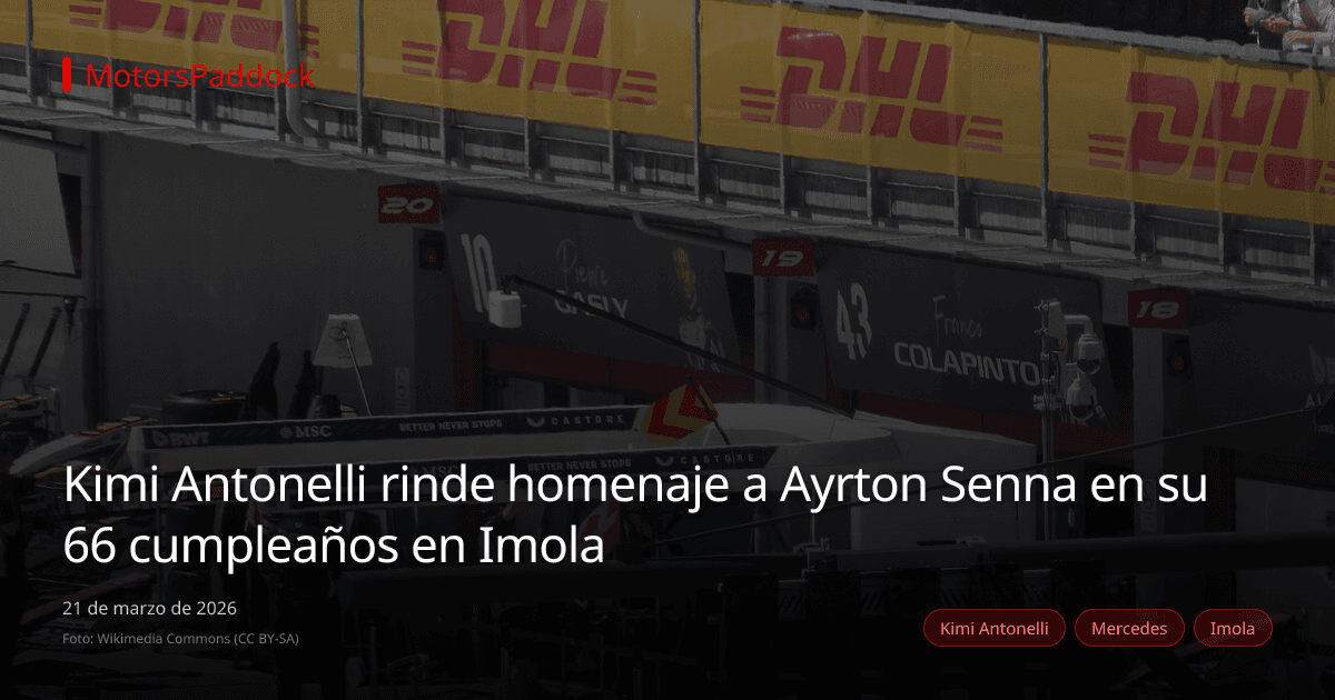 Kimi Antonelli rinde homenaje a Ayrton Senna en su 66 cumpleaños en Imola