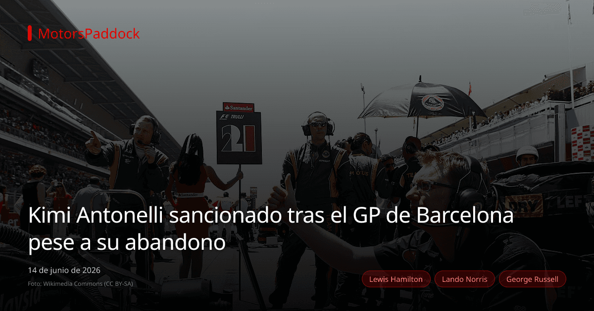 Kimi Antonelli sancionado tras el GP de Barcelona pese a su abandono