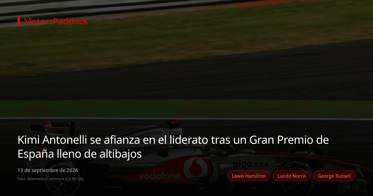 Kimi Antonelli se afianza en el liderato tras un Gran Premio de España lleno de altibajos