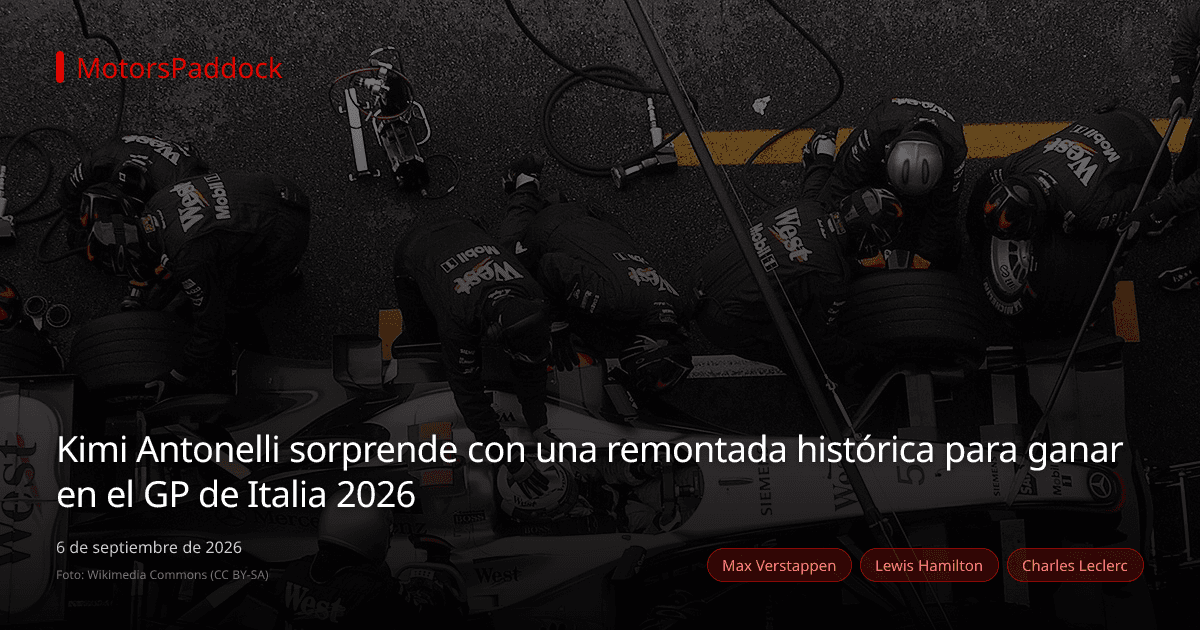 Kimi Antonelli sorprende con una remontada histórica para ganar en el GP de Italia 2026