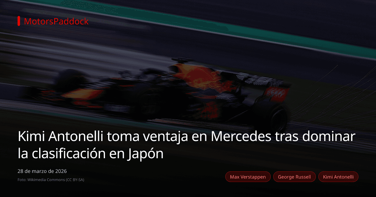 Kimi Antonelli toma ventaja en Mercedes tras dominar la clasificación en Japón