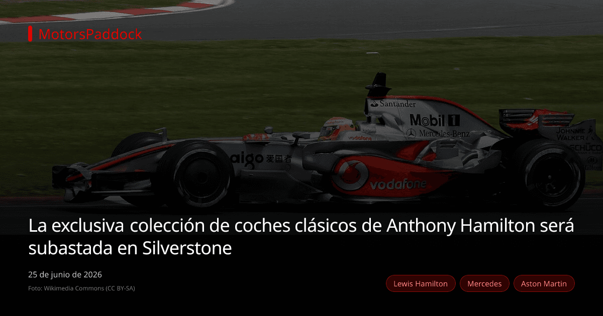 La exclusiva colección de coches clásicos de Anthony Hamilton será subastada en Silverstone