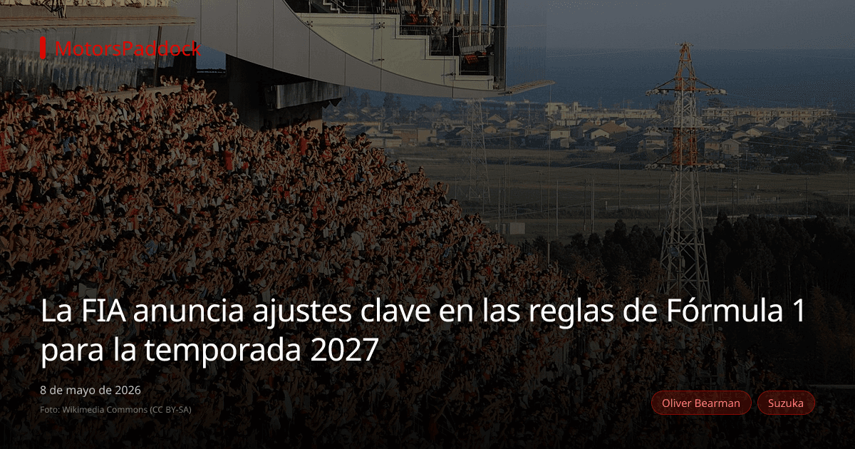 La FIA anuncia ajustes clave en las reglas de Fórmula 1 para la temporada 2027