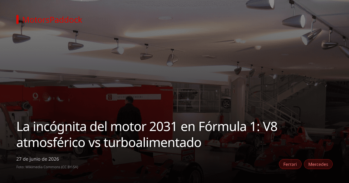 La incógnita del motor 2031 en Fórmula 1: V8 atmosférico vs turboalimentado