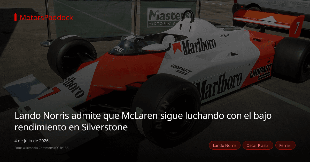 Lando Norris admite que McLaren sigue luchando con el bajo rendimiento en Silverstone