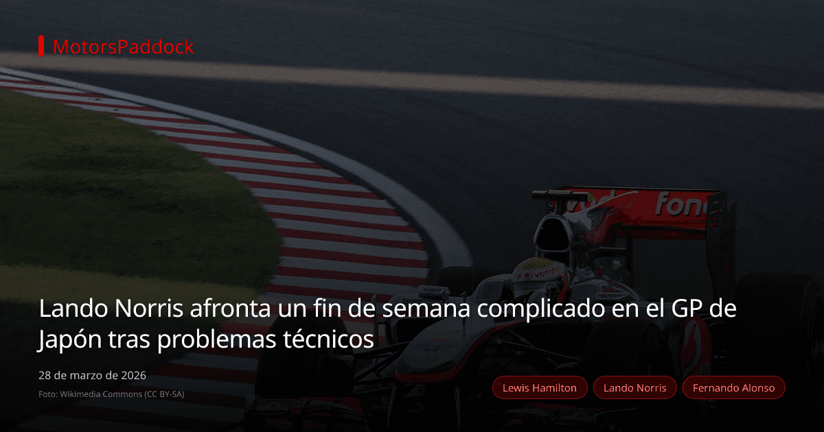 Lando Norris afronta un fin de semana complicado en el GP de Japón tras problemas técnicos
