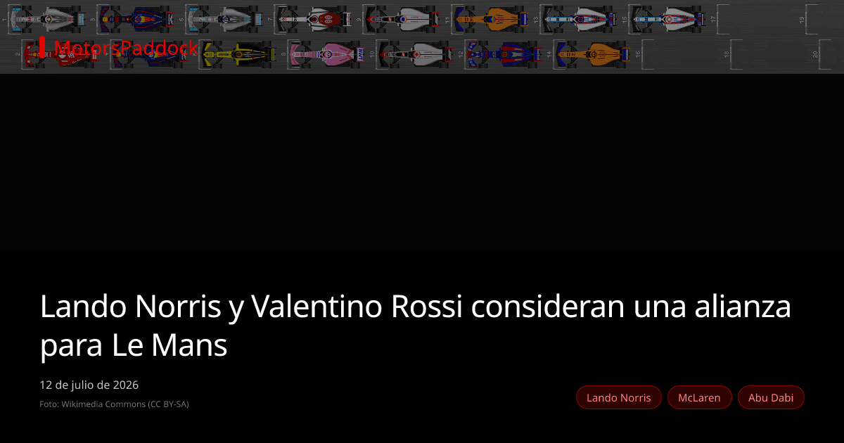 Lando Norris y Valentino Rossi consideran una alianza para Le Mans