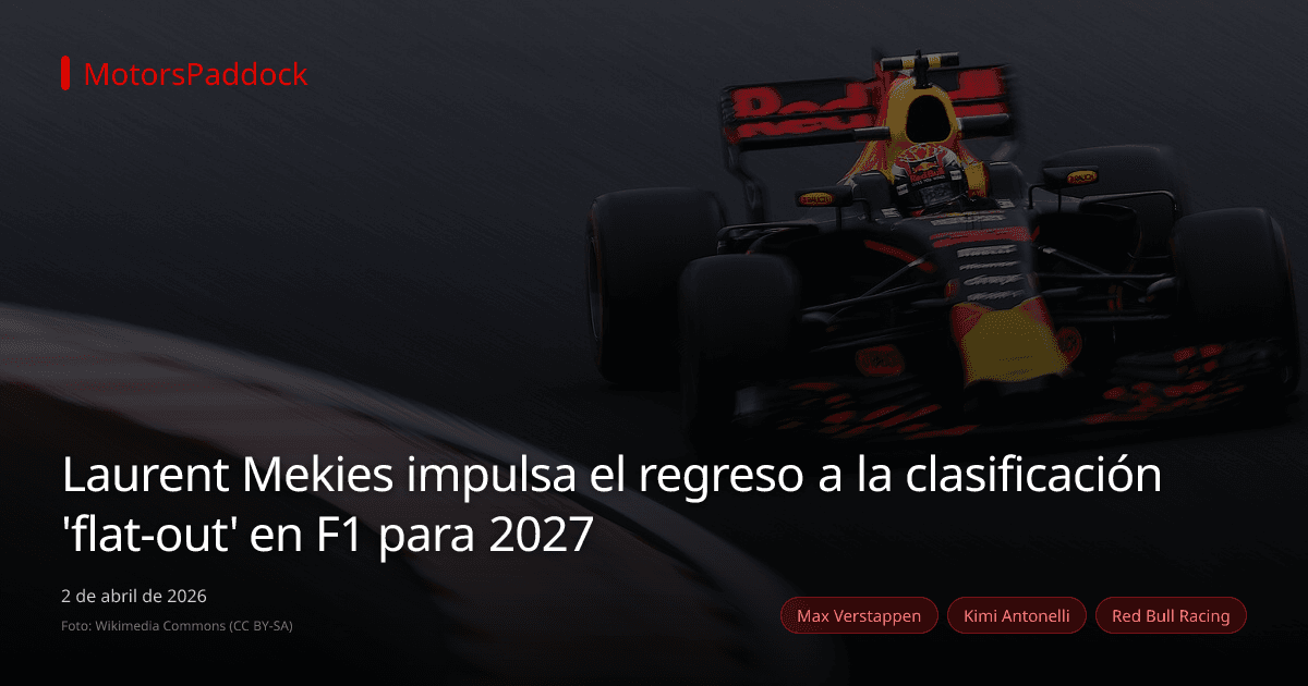 Laurent Mekies impulsa el regreso a la clasificación 'flat-out' en F1 para 2027