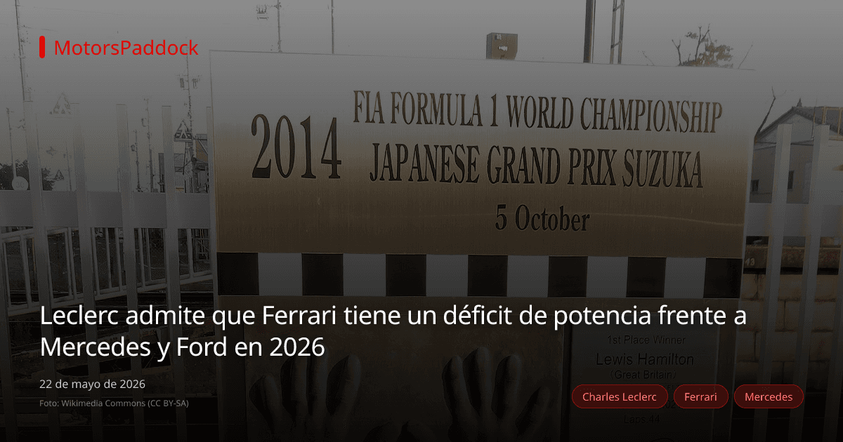 Leclerc admite que Ferrari tiene un déficit de potencia frente a Mercedes y Ford en 2026