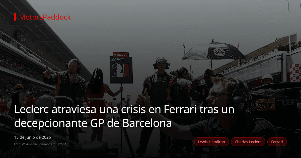 Leclerc atraviesa una crisis en Ferrari tras un decepcionante GP de Barcelona