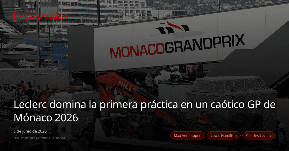 Leclerc domina la primera práctica en un caótico GP de Mónaco 2026