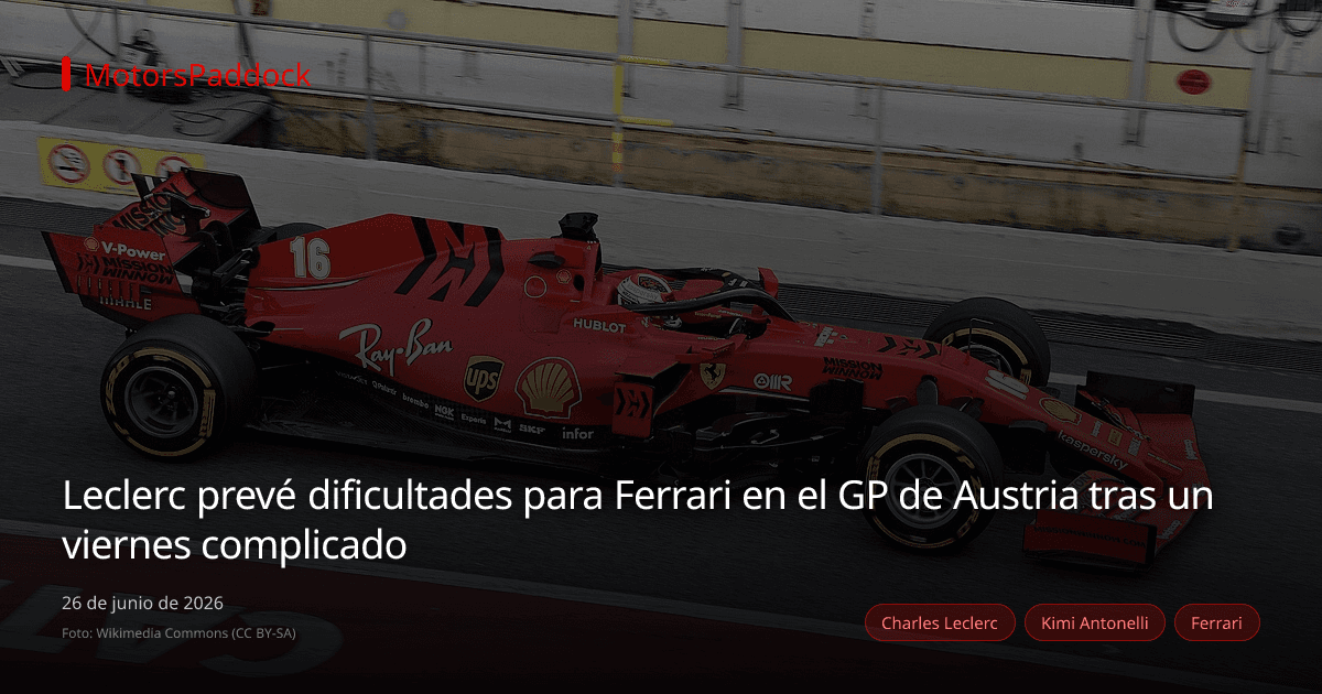 Leclerc prevé dificultades para Ferrari en el GP de Austria tras un viernes complicado