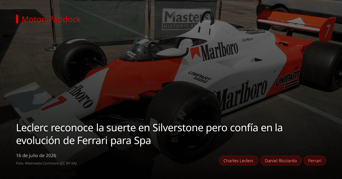 Leclerc reconoce la suerte en Silverstone pero confía en la evolución de Ferrari para Spa