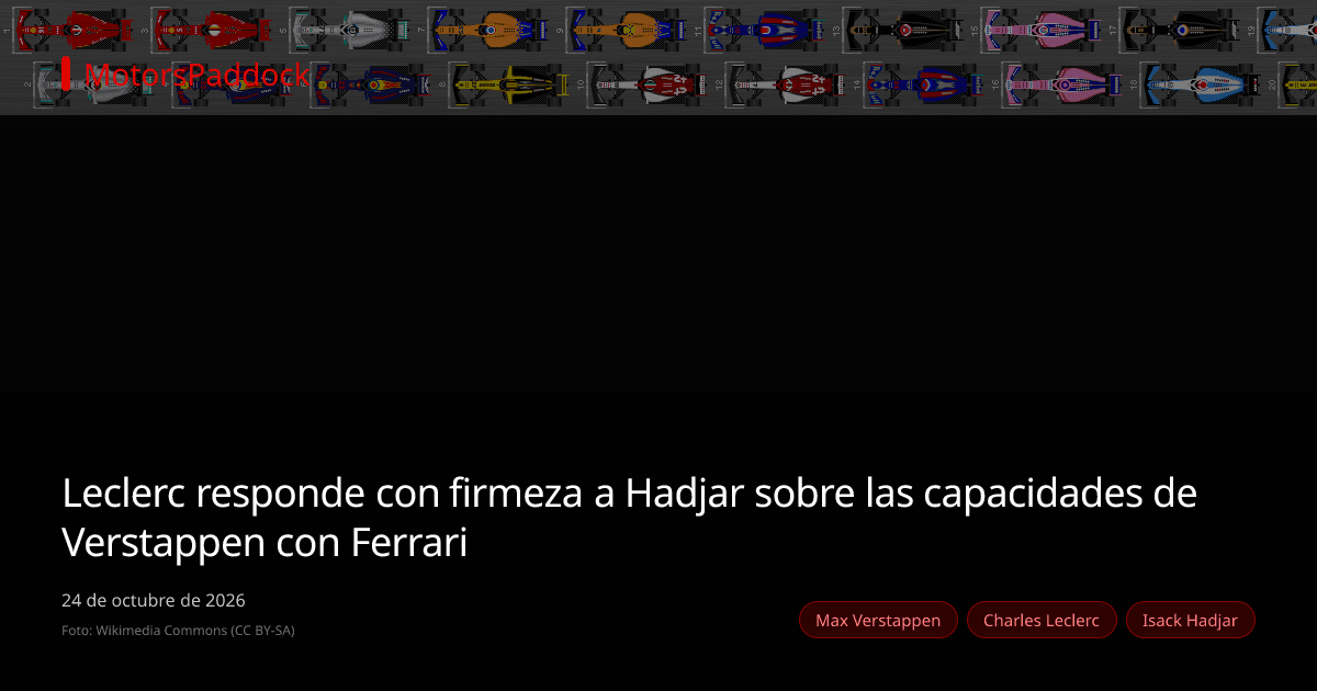 Leclerc responde con firmeza a Hadjar sobre las capacidades de Verstappen con Ferrari