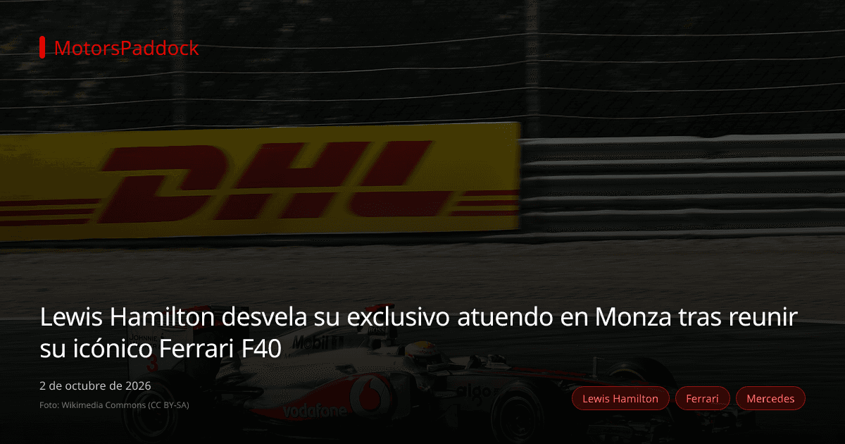 Lewis Hamilton desvela su exclusivo atuendo en Monza tras reunir su icónico Ferrari F40