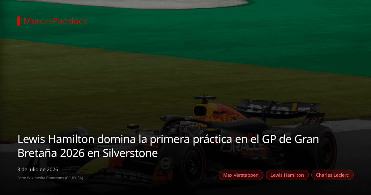 Lewis Hamilton domina la primera práctica en el GP de Gran Bretaña 2026 en Silverstone