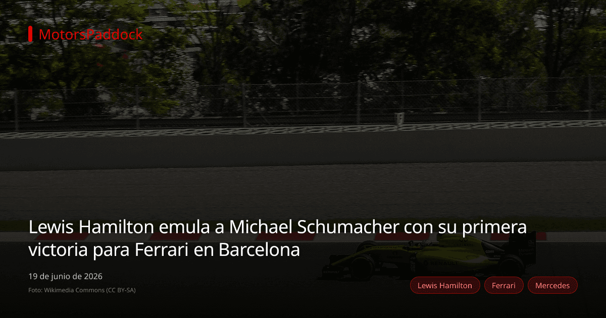 Lewis Hamilton emula a Michael Schumacher con su primera victoria para Ferrari en Barcelona