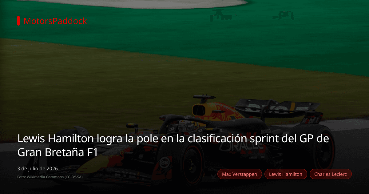Lewis Hamilton logra la pole en la clasificación sprint del GP de Gran Bretaña F1