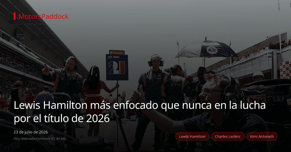 Lewis Hamilton más enfocado que nunca en la lucha por el título de 2026