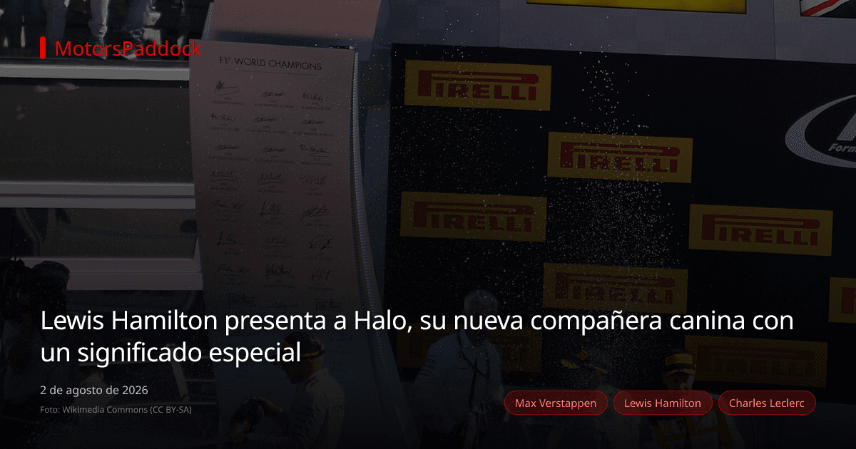 Lewis Hamilton presenta a Halo, su nueva compañera canina con un significado especial