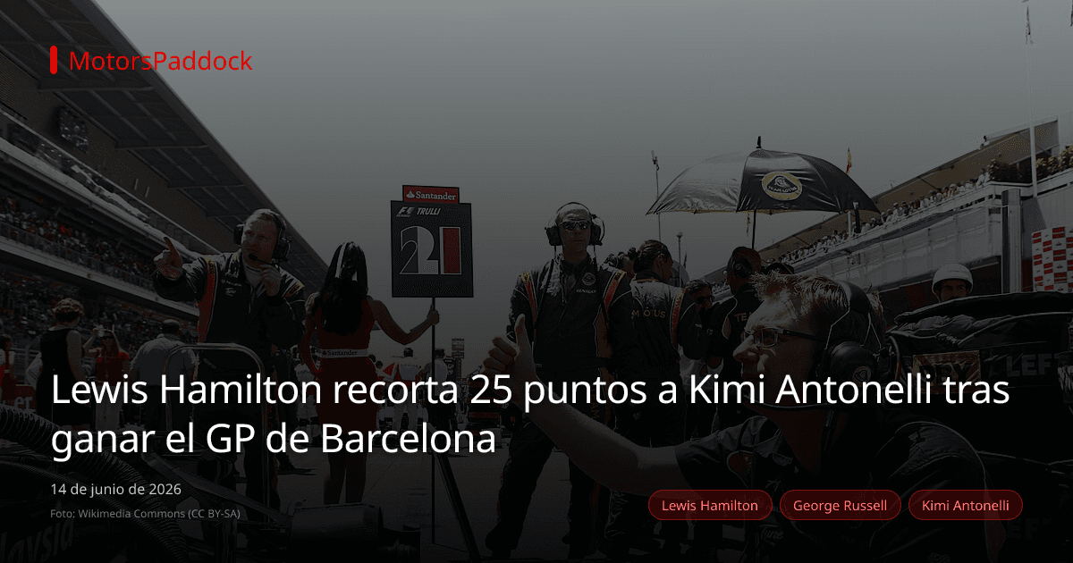 Lewis Hamilton recorta 25 puntos a Kimi Antonelli tras ganar el GP de Barcelona