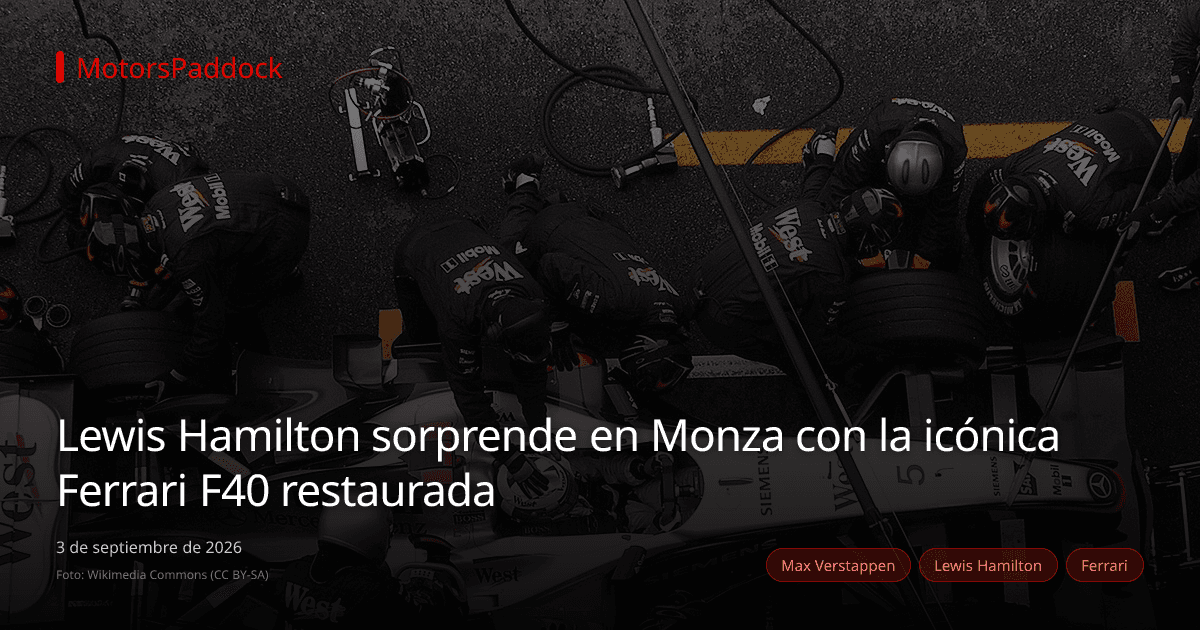 Lewis Hamilton sorprende en Monza con la icónica Ferrari F40 restaurada