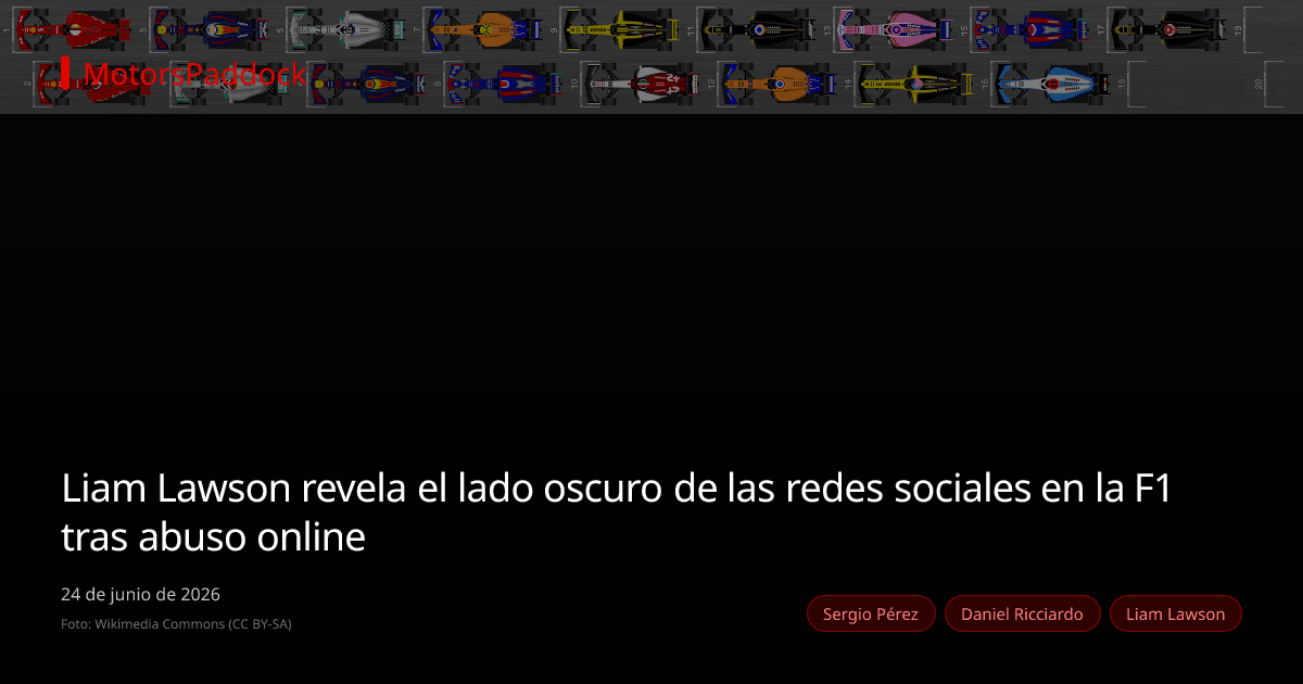 Liam Lawson revela el lado oscuro de las redes sociales en la F1 tras abuso online