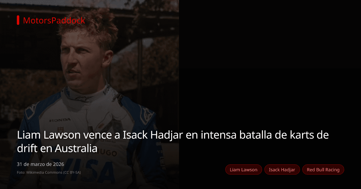 Liam Lawson vence a Isack Hadjar en intensa batalla de karts de drift en Australia