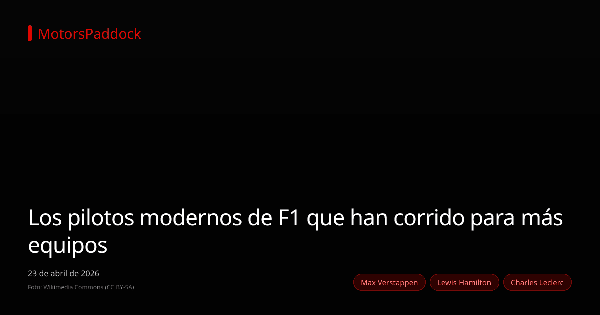 Los pilotos modernos de F1 que han corrido para más equipos