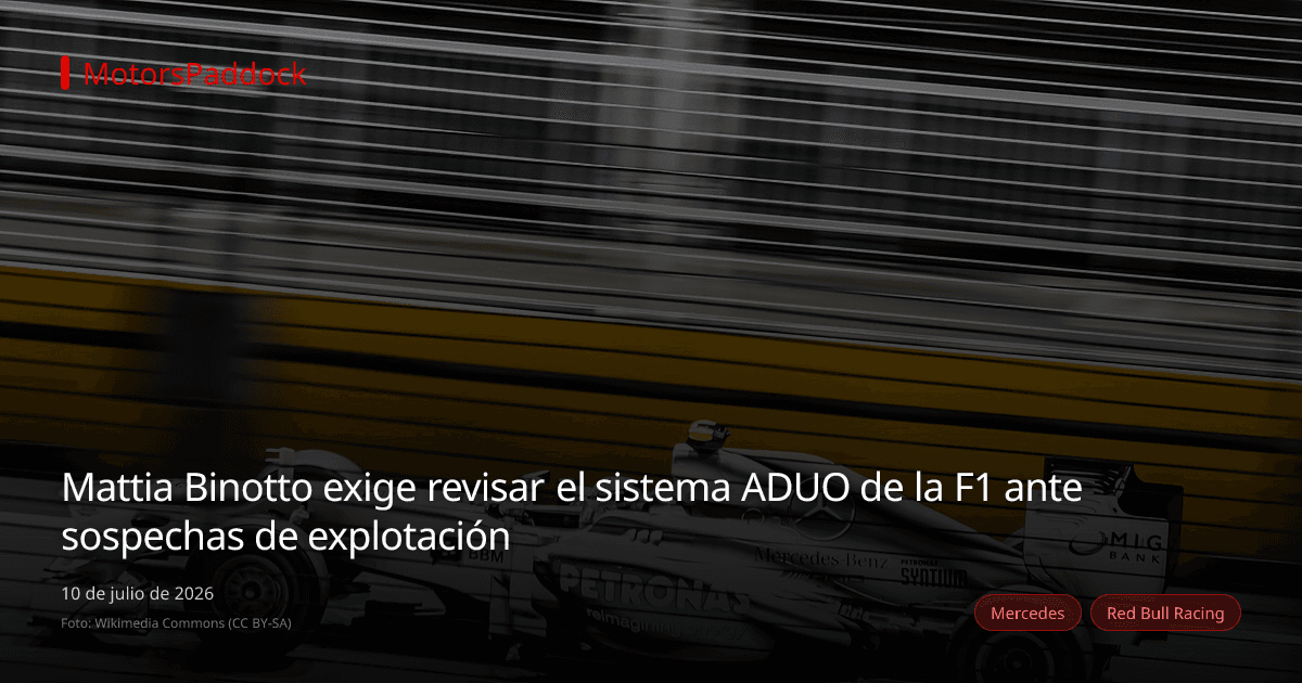 Mattia Binotto exige revisar el sistema ADUO de la F1 ante sospechas de explotación