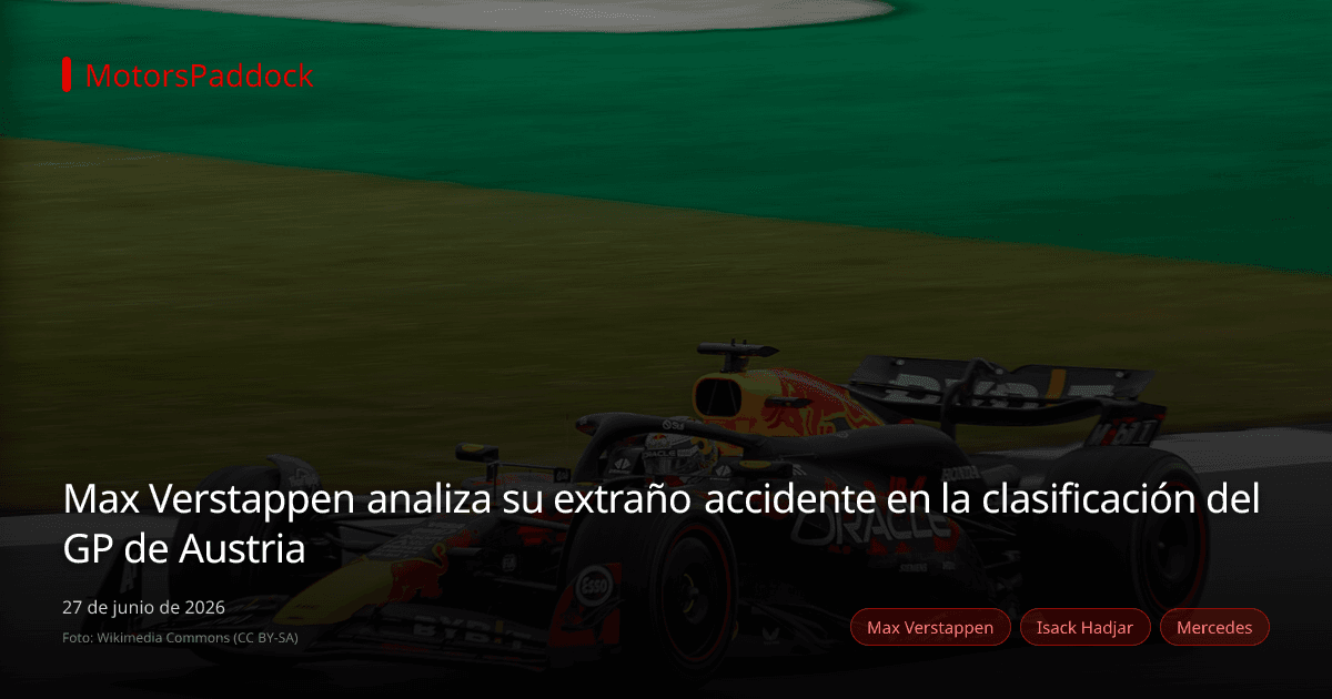 Max Verstappen analiza su extraño accidente en la clasificación del GP de Austria
