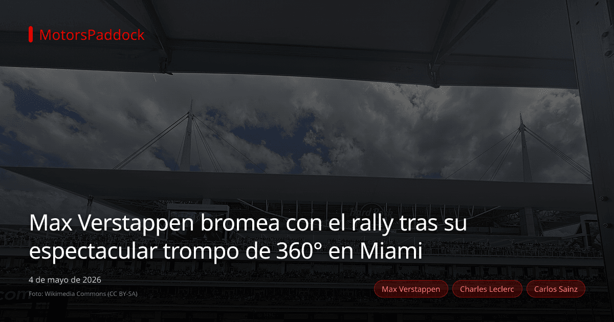 Max Verstappen bromea con el rally tras su espectacular trompo de 360° en Miami